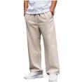 thumbnail image 1 of Men's Lightweight Ribbed Cooling Pants with Pockets Quick Dry Baggy Walking Pants Workout Athletic Travel Pants, 1 of 8