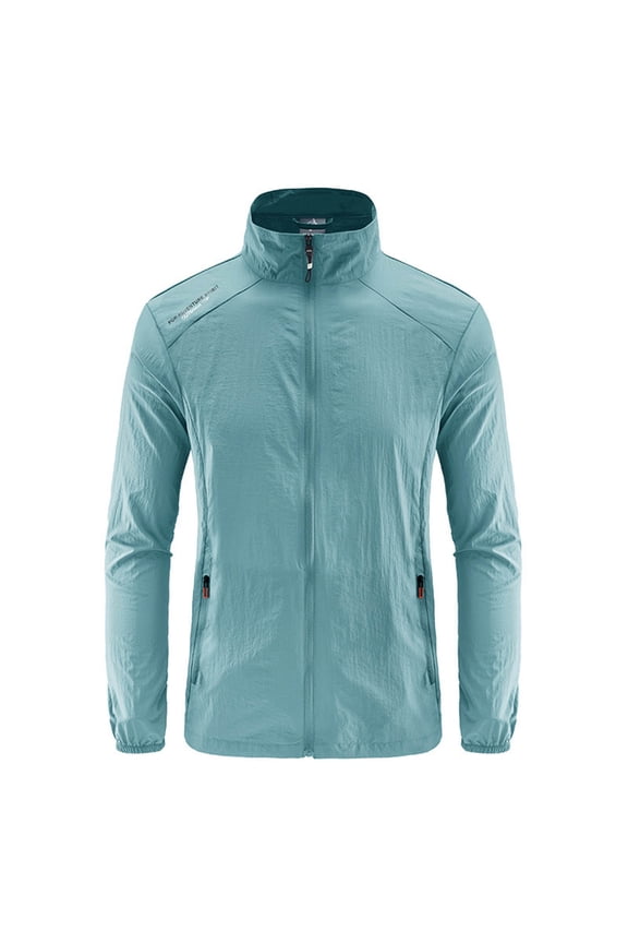 Men's Lightweight Rush Guard Stand Collas Sun Protection Jackets Outdoor Hooded Tops Spring Summer Cooling Windbreaker Green 5XL