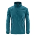 thumbnail image 1 of Men's Lightweight Rush Guard Stand Collas Sun Protection Jackets Outdoor Hooded Tops Spring Summer Cooling Windbreaker Light Blue XL, 1 of 5