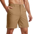 thumbnail image 1 of Men's Lightweight Shorts Golf Shorts with Pockets Stretch Quick Dry for Casual Travel Light Brown L, 1 of 2