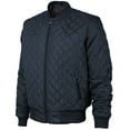 thumbnail image 1 of Men's Lightweight Slim Fit Ring Zipper Quilted Flight Bomber Jacket JASON (Navy, M), 1 of 3