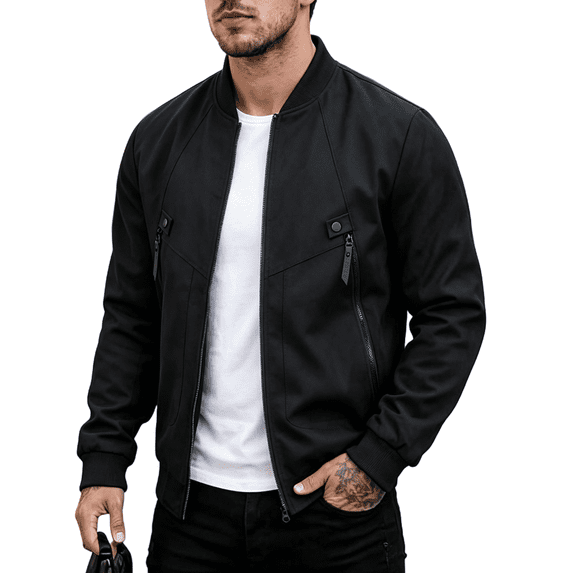 Men's Lightweight Softshell Jacket Fleece Waterproof Windbreaker Windproof Soft ShellZip Up Fall Winter Coat for Hiking