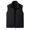 thumbnail image 1 of Men's Lightweight Softshell Vest Fleece Lined Windproof Sleeveless Jacket with Pockets Winter Casual Outerwear for Running Hiking, 1 of 6