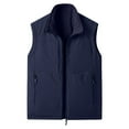 thumbnail image 1 of Men's Lightweight Softshell Vest Fleece Lined Windproof Sleeveless Jacket with Pockets Winter Casual Outerwear for Running Hiking, 1 of 6