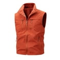 thumbnail image 1 of Men's Lightweight Softshell Vest Outerwear Zip Up Fleece Lined Windproof Sleeveless Jacket for Golf Running Hiking, 1 of 2