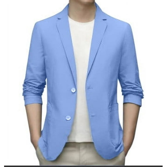 Men's Lightweight Summer Suit Jacket Slim Fit Stretch Casual Sport Coat for Spring Summer Comfort