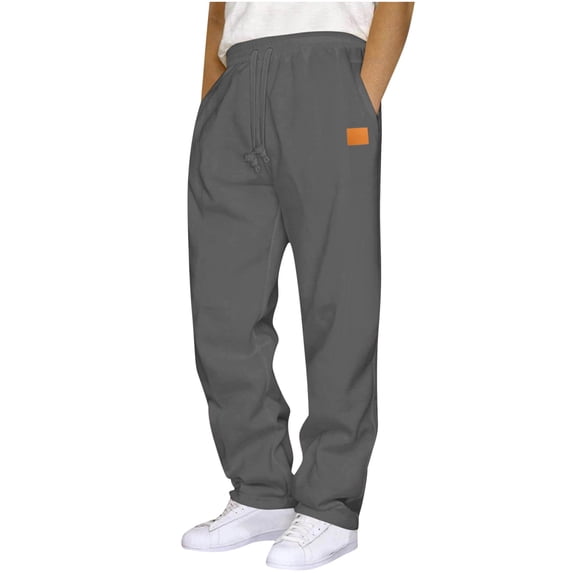 Men's Lightweight Sweatpants Cotton Yoga Pants Baggy Sweat Pants Open Bottom Lounge Jogger Sweatpants with Pockets Big and Tall