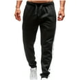 thumbnail image 1 of Men's Lightweight Sweatpants Loose Fit Athletic Pants with Pockets Drawstring Elastic Waist Solid Sweat Long Pants, 1 of 3
