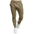 thumbnail image 1 of Men's Lightweight Sweatpants Stretch Casual Drawstring Joggers Loose Fit Athletic Pants with Pockets, 1 of 4