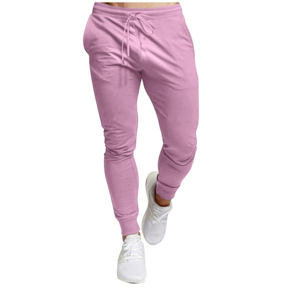 Men's Lightweight Sweatpants Stretch Casual Drawstring Joggers Loose Fit Athletic Pants with Pockets