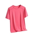 thumbnail image 1 of Men's Lightweight Tee Round Neck Short Sleeve Breathable T-Shirt Summer Casual Sports Fitness Tops ,Red,4XL, 1 of 4
