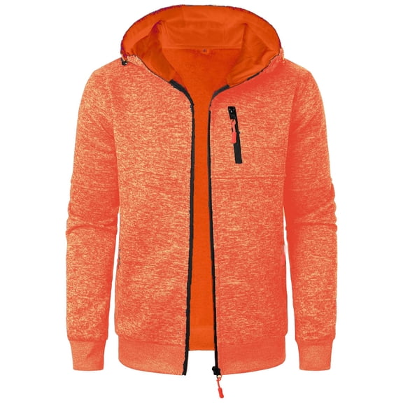 Men's Lightweight Track Jacket Slim Fit Zip Up Hoodie Thermal Winter Warm Casual Active Coat for Outdoor