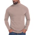 thumbnail image 1 of Men's Lightweight Turtleneck Shirts Long Sleeve Thermal Pullover Sweater Slim Fit Casual Knitted Basic Layer Tops, 1 of 8