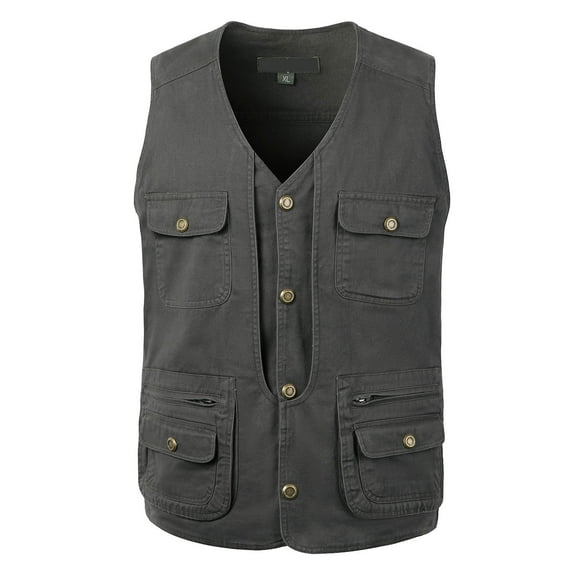 Men's Lightweight V Neck Outdoor Vest for Fishing Photography Travel Work Casual Leisure Jacket Mens Summer Lightweight Pullover Tee Shirts