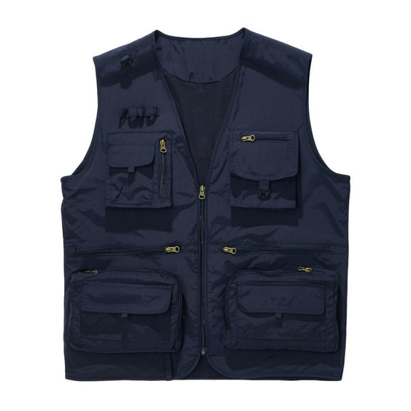 Men's Lightweight Vest Casual Outdoor Zip Up Sleeveless Jacket Breathable Comfortable Layering Piece For Spring Summer Daily Wear