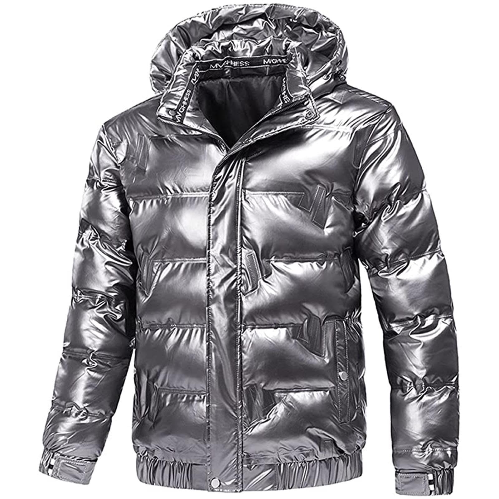 Men's Lightweight Warm Puffer Jacket Winter Thicken Quilted Hooded