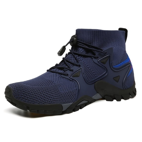 Men's Lightweight Water Shoes Breathable Non-Slip Hiking Sneakers with Quick-Lock Laces Durable Outdoor Wading Shoes for River Beach Trekking and Daily Wear