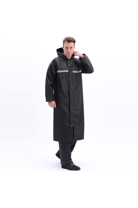 Men's Lightweight Waterproof Classic Raincoat Long Rain Jacket