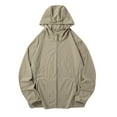 thumbnail image 1 of Men's Lightweight Waterproof Coated Hooded Jacket Solid Color Windbreaker Sunproof Clothing, 1 of 6