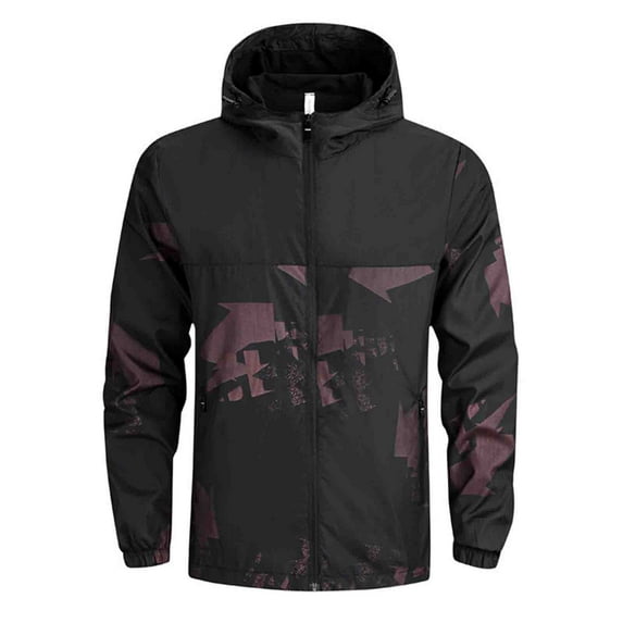 Men's Lightweight Waterproof Rain Jacket Casual Hooded Raincoat Outdoor Camp Hiking Windbreake Jacket Outerwear 2024