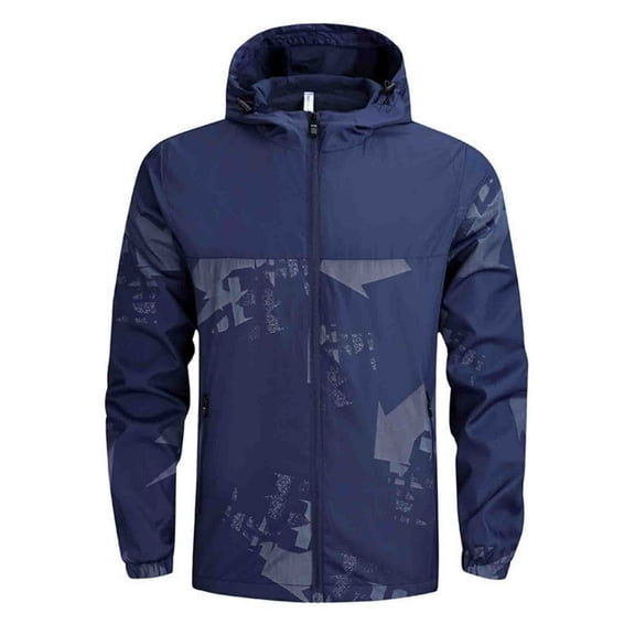 Men's Lightweight Waterproof Rain Jacket Casual Hooded Raincoat Outdoor Camp Hiking Windbreake Jacket Outerwear 2024