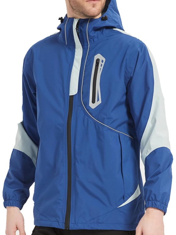 Men's Lightweight Waterproof Rain Jacket Windproof Raincoat with Hood Outdoor Ventures