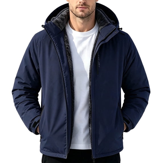 Men's Lightweight Waterproof Rain Jacket for Outdoor Softshell Breathable Windbreaker Rain Coat Hooded with Pockets