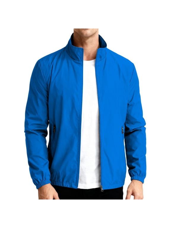 Men's Lightweight Windbreaker Golf Jacket Water-Resistant Loose Fit Casual Coat