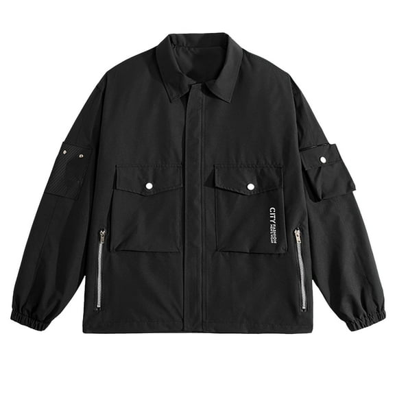 Men's Lightweight Windbreaker Jacket Casual Outdoor Sporty Zip Up Coat for Daily Wear and Travel