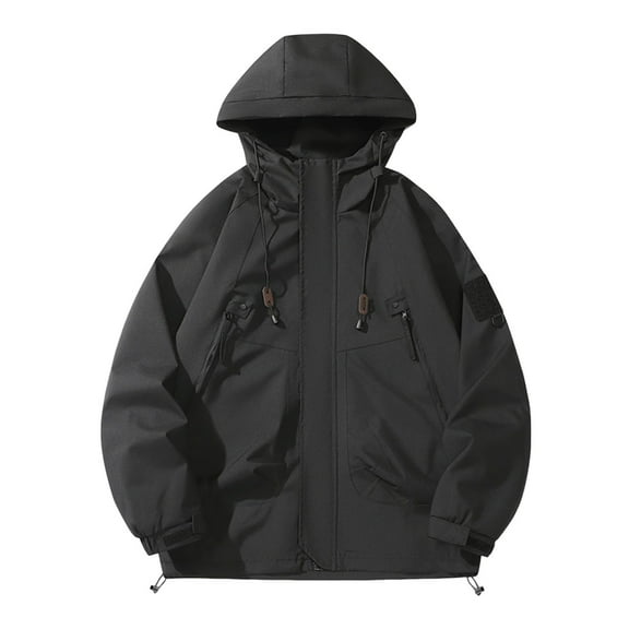 Men's Lightweight Windbreaker Jacket Outdoor Sports Coat with Pockets Breathable Comfortable Casual Wear