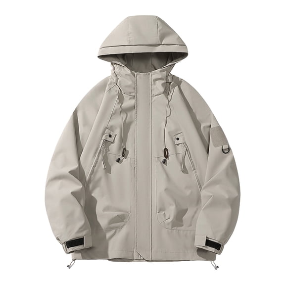 Men's Lightweight Windbreaker Jacket Outdoor Sports Coat with Pockets Breathable Comfortable Casual Wear
