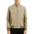 thumbnail image 1 of Men's Lightweight Windbreaker Jackets Button Stand Collar Zip Long Sleeve Fall Casual Coat with Pocket, 1 of 7