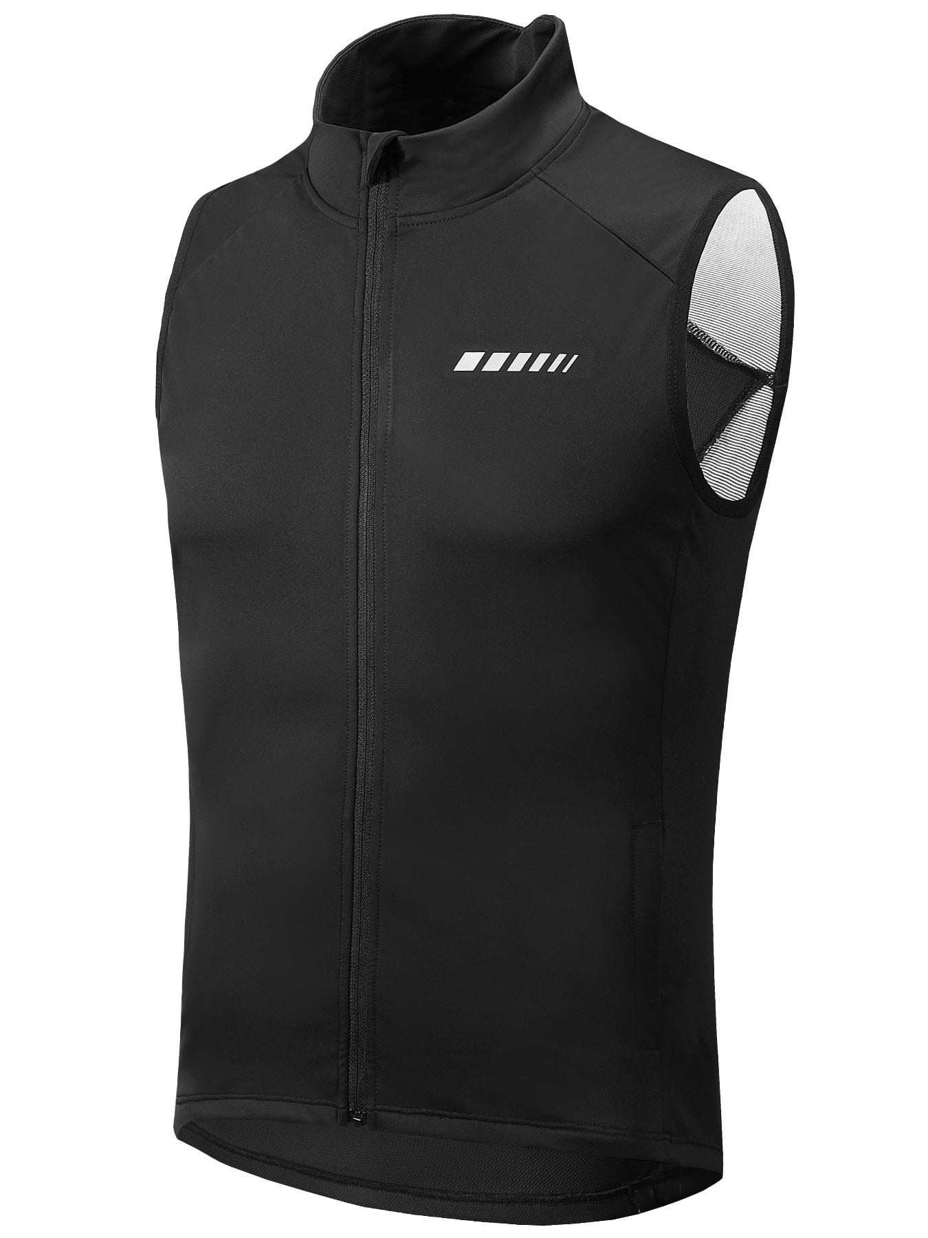 Leopatrix Men's Windproof Cycling Vest, Full-Zip Winter Sleeveless Bike Jacket with Zip Pockets for Cycling,Running,Hiking