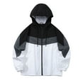 thumbnail image 1 of Men's Lightweight Windproof Hooded Jacket Autumn Winter Casual Outerwear Coat with Breathable Fabric, 1 of 2