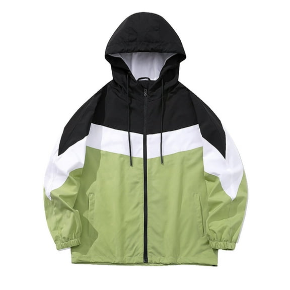 Men's Lightweight Windproof Hooded Jacket Autumn Winter Casual Outerwear Coat with Breathable Fabric