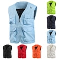thumbnail image 1 of Men's Lightweight Work Vest Big&Tall Men's Casual Fashion Solid Color Sleeveless V-Neck Top Waistcoat Red M, 1 of 9
