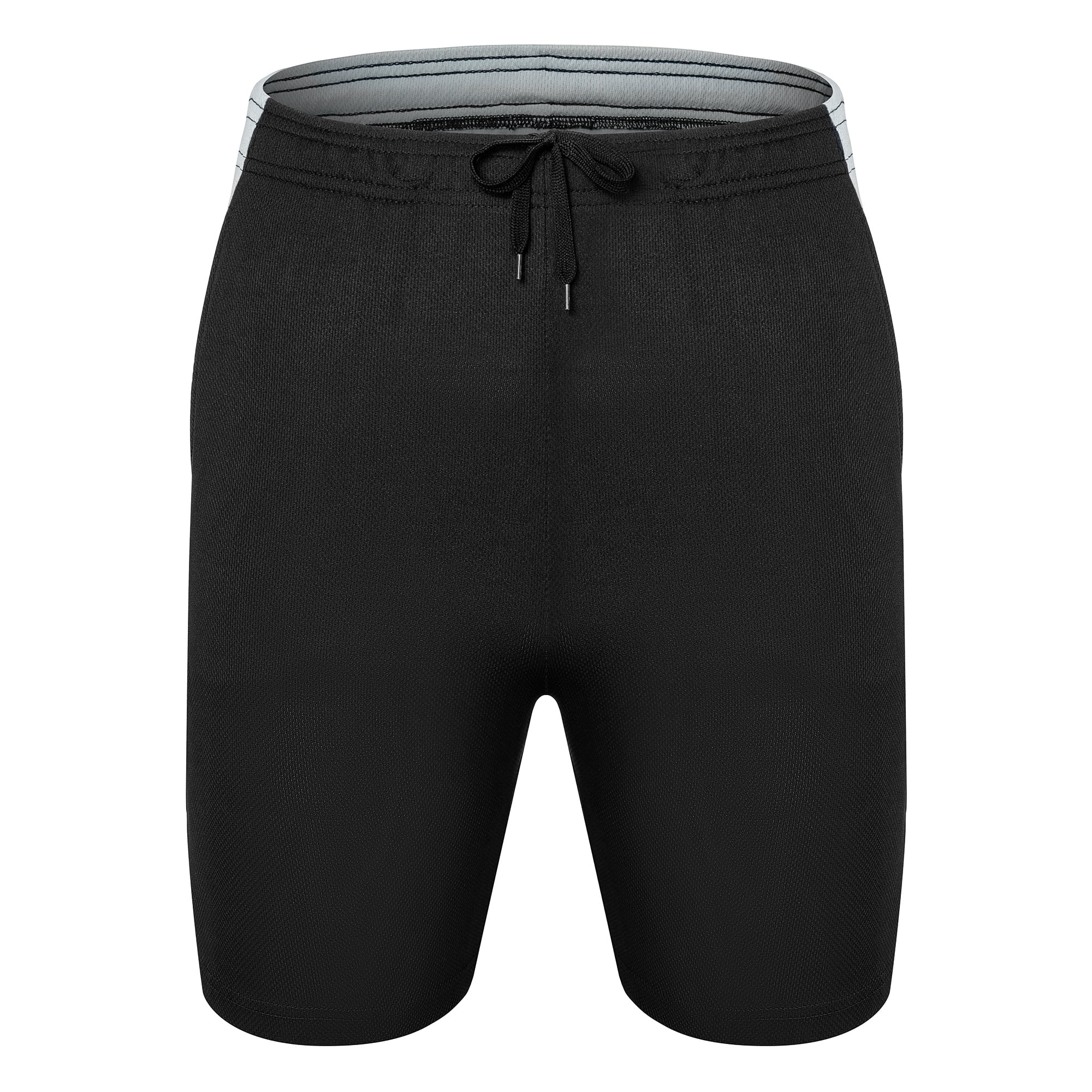 Linen Gym Shorts Mens Cotton Shorts With Elastic Waist And