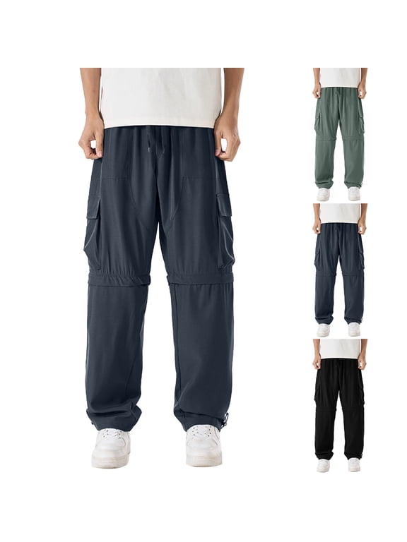 Men’s Lightweight Zip Off Hiking Pants Convertible Outdoor Fishing Trousers