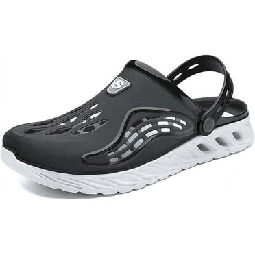 Men's  Lightweight and Comfortable Breathable Rubber Flat Non-Slip Garden Sandals Beach Slipper Clogs Mules Shoes