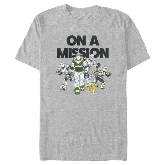 Men's Lightyear Buzz Lightyear On a Mission With Friends Graphic Tee Athletic Heather Small