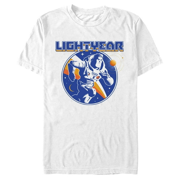 Men's Lightyear Buzz Lightyear Retro Running Stripes  Graphic Tee White 3X Large