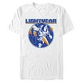 thumbnail image 1 of Men's Lightyear Buzz Lightyear Retro Running Stripes  Graphic Tee White Large, 1 of 5