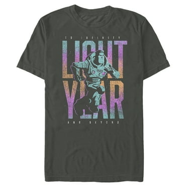Men's Lightyear Buzz Lightyear Running to Infinity and Beyond  Graphic Tee Charcoal X Large