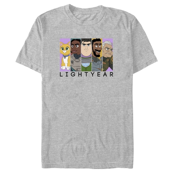 Men's Lightyear Buzz Lightyear and Friends Cartoon Characters Graphic Tee Athletic Heather Large