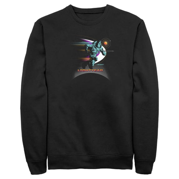 Men's Lightyear Buzz Running Planets Logo Sweatshirt Black Small