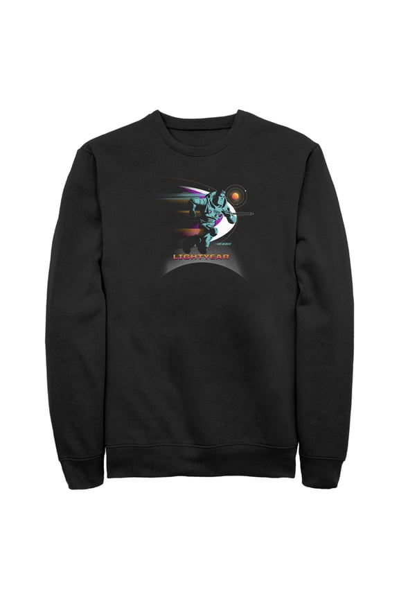Men's Lightyear Buzz Running Planets Logo  Sweatshirt Black Small