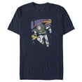 thumbnail image 1 of Men's Lightyear Buzz and Sox Protecting The Galaxy  Graphic Tee Navy Blue X Large, 1 of 5