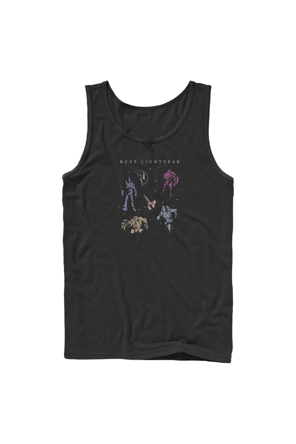 Men's Lightyear Buzz in Space  Tank Top Black Large