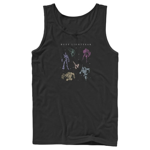 Men's Lightyear Buzz in Space  Tank Top Black Small