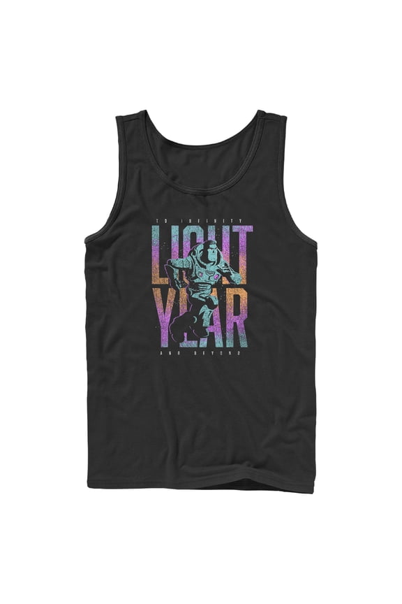 Men's Lightyear Colorful Logo Tank Top Black Medium